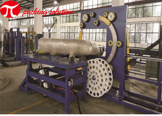 1.5kw Wire Coiling Vertical Steel Belt Coils Packing Machine With Custom Specification